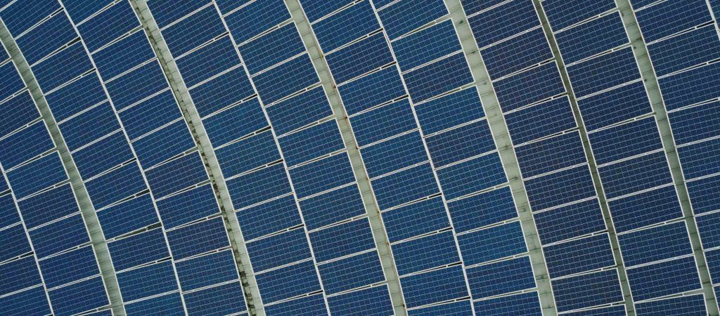 Placas solares desde cielo